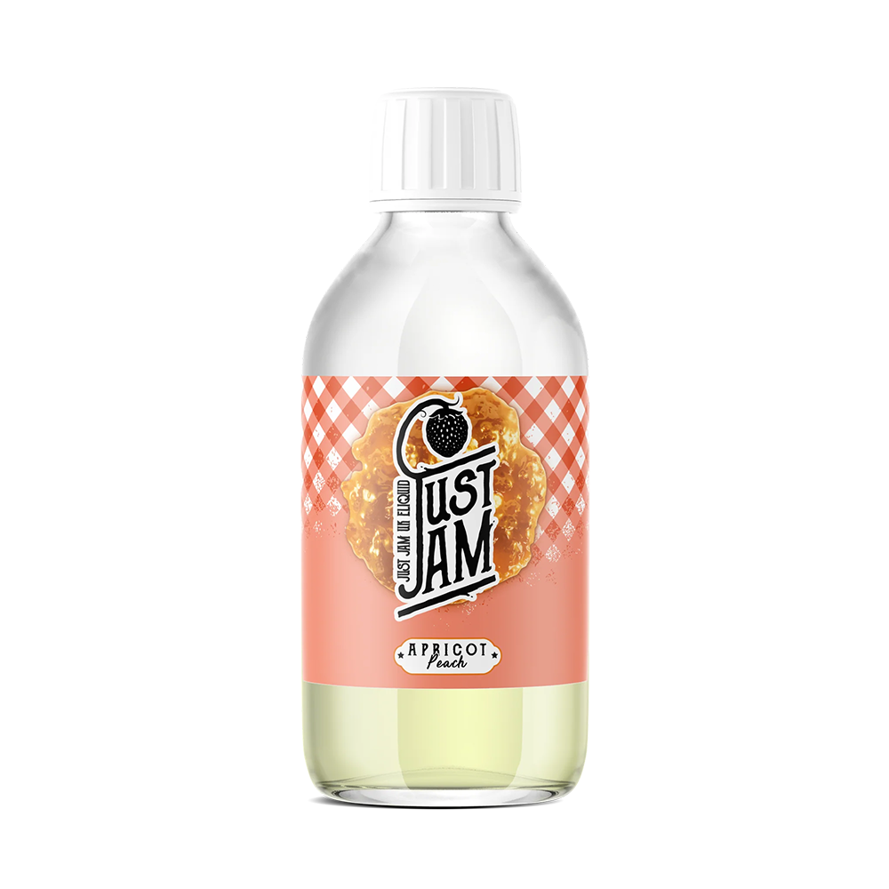 Just Jam Apricot Peach 200ml Shortfill available at www.justjameliquid.co.uk