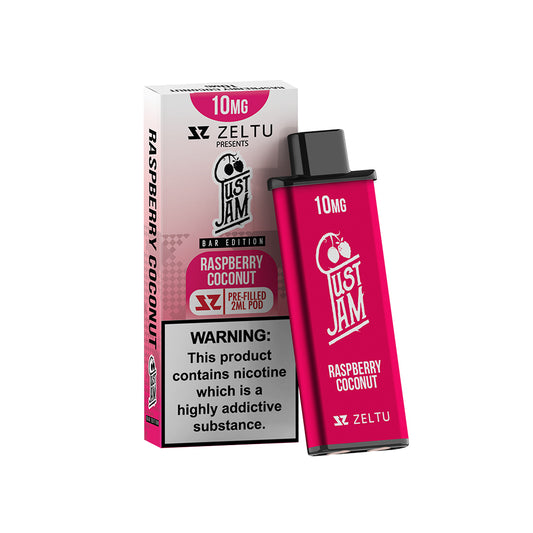 Amazing Just Jam Raspberry Coconut Zeltu Pod mg 10mg 20mg