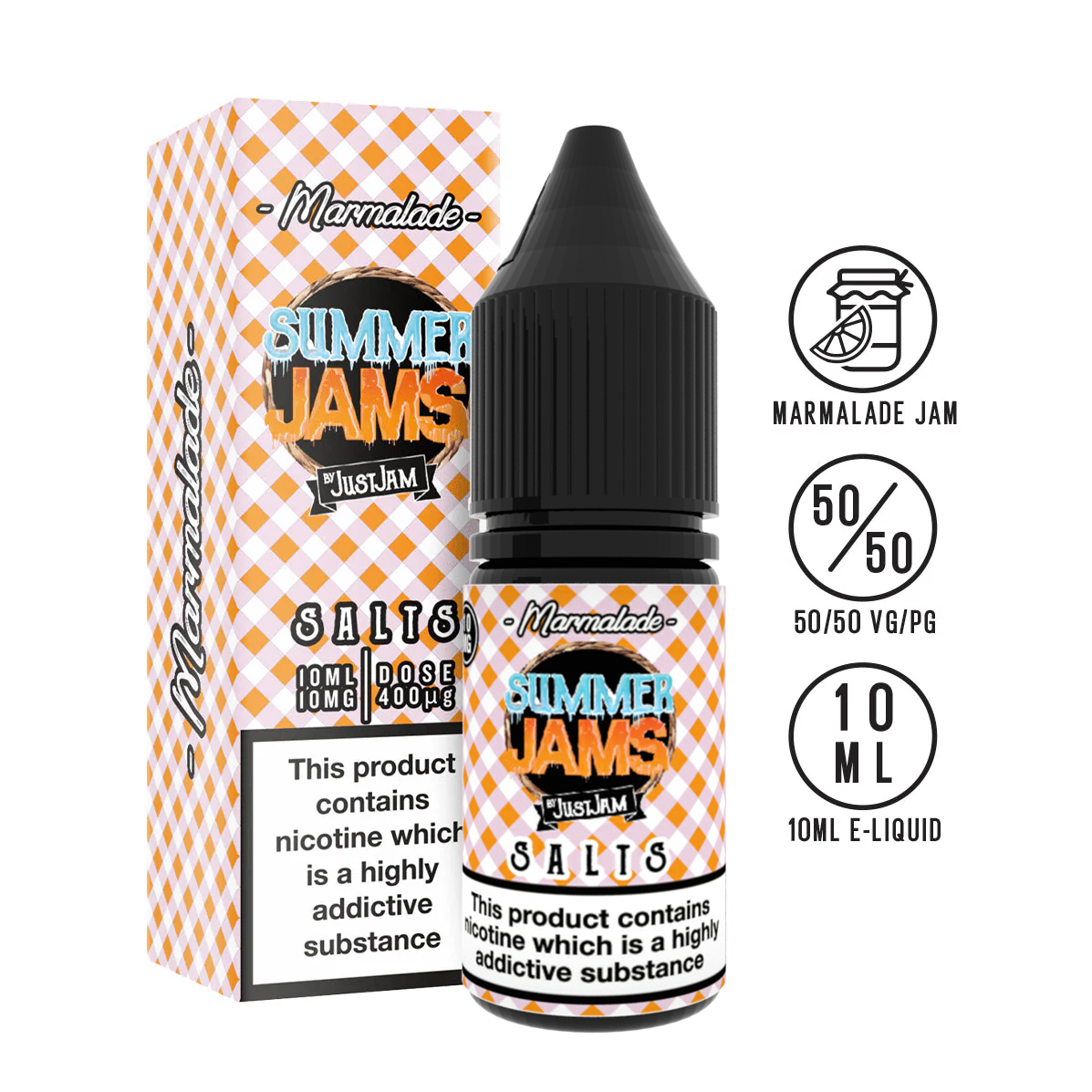 marmalade summer jam just jam 10ml nicotine salt 10mg 20mg available at www.justjameliquid.co.uk